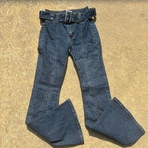 SHEIN Dark Blue Flare Jeans